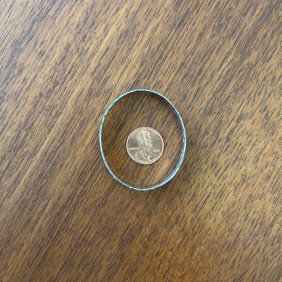 Vintage Hawaiian Baby Bracelet 925 Sterling Plumeria Keiki Bangle Signed - Picture 7 of 11